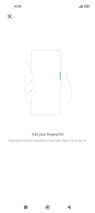 Follow the instructions on the screen to create the phone lock code using your fingerprint.
