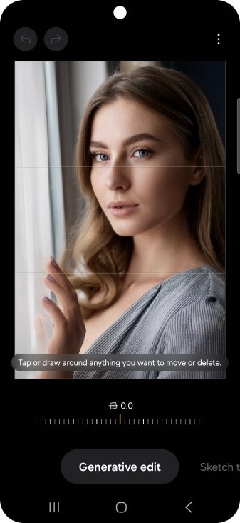 To resize, remove or move objects on your pictures, press Generative edit.