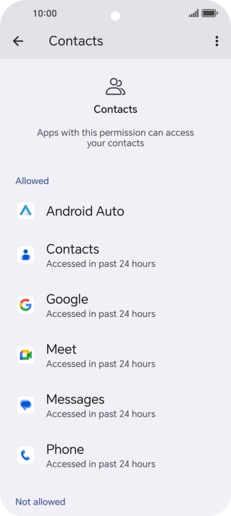 Press the required app.