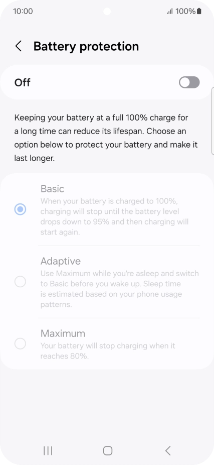 Press the indicator next to 