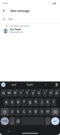 Key in the first letters of the recipient's name and press the required contact.