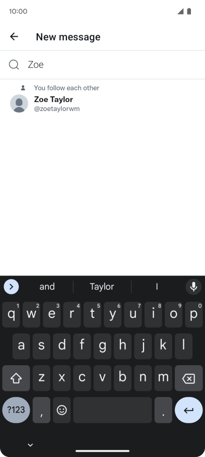 Key in the first letters of the recipient's name and press the required contact.
