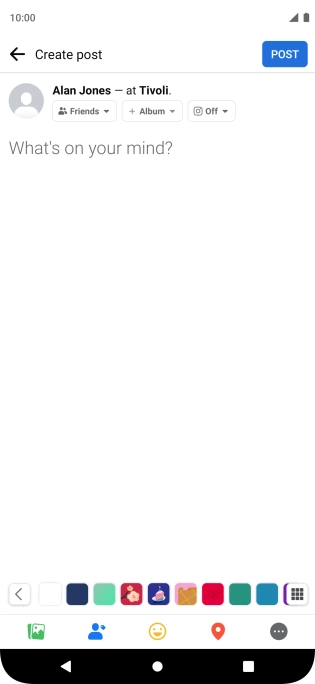 Press the text input field.