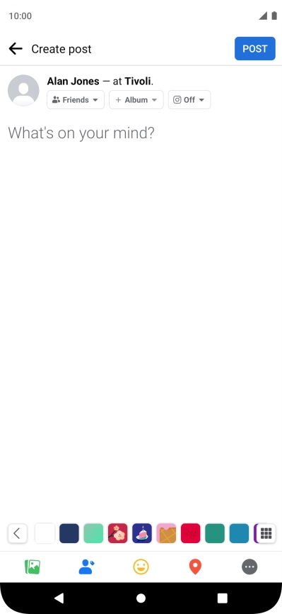 Press the text input field.