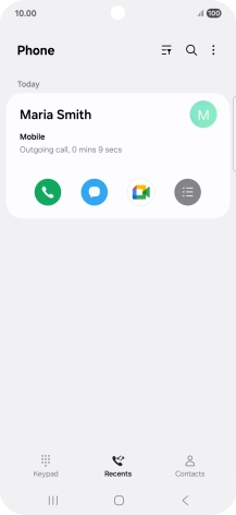 Press the menu icon.
