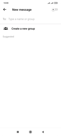 Press the search field.