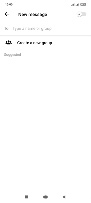 Press the search field.