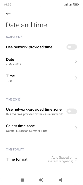 Press the indicator next to 