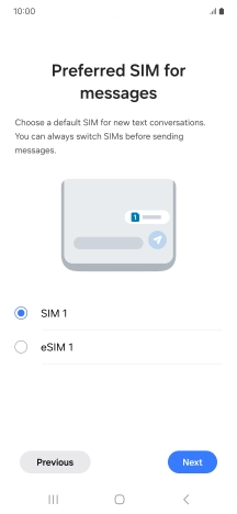 Press the required SIM.