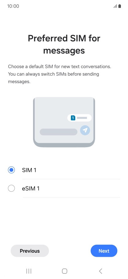 Press the required SIM.