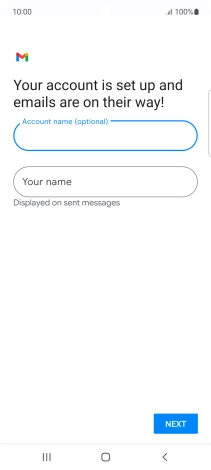 Press Your name and key in the required sender name.