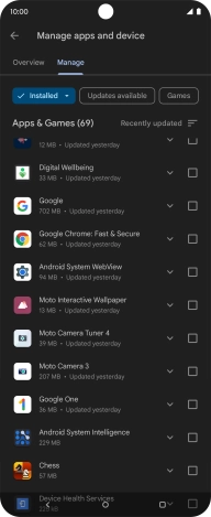Press the required app.