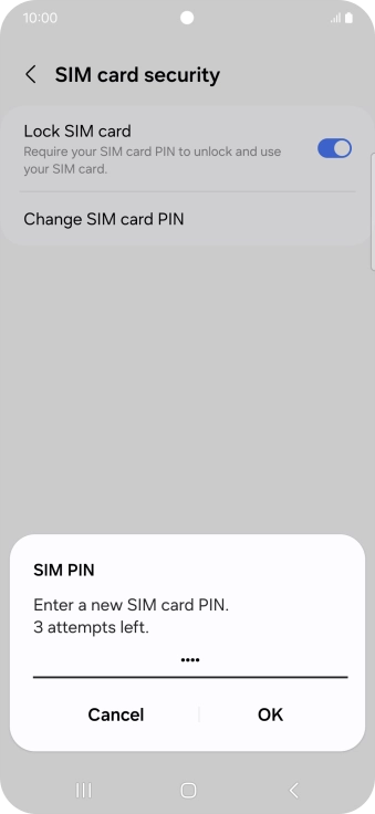 Key in a new four-digit PIN and press OK.