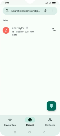 Press and hold the required phone number.