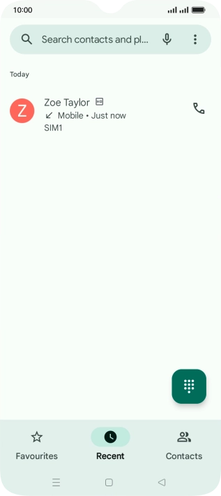 Press and hold the required phone number.