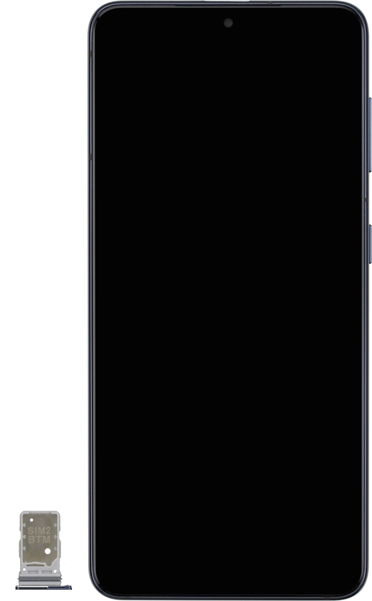Turn your SIM so the angled corner of the SIM matches the angled corner of the second SIM holder and place your SIM in the SIM holder.