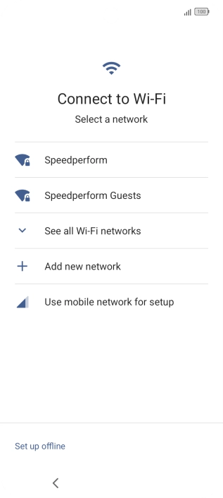 Press the required Wi-Fi network.