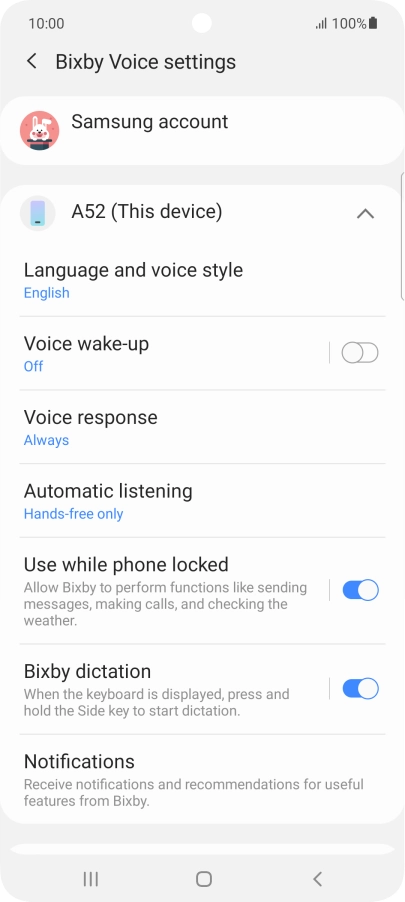 Follow the instructions on the screen to select the required settings.