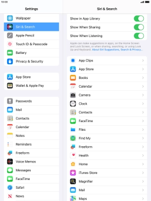 Press the required app. Press the required app.