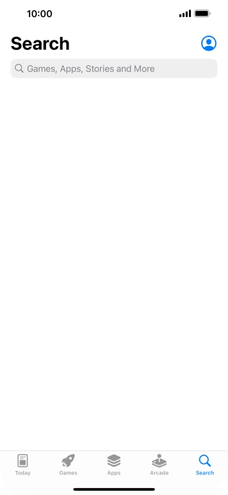 Press the search field and key in the name or subject of the required app.