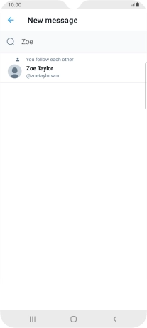 Key in the first letters of the recipient's name and press the required contact.