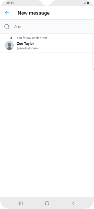 Key in the first letters of the recipient's name and press the required contact.