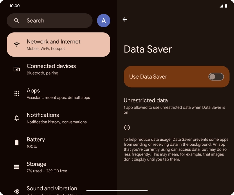 Press the indicator next to 
