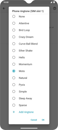 Press the required ring tones to hear them.