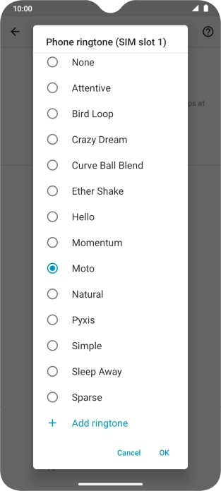 Press the required ring tones to hear them.
