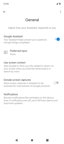 Press the Google Assistant icon.