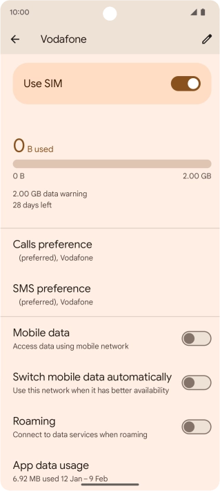 Press the indicator to activate your eSIM.