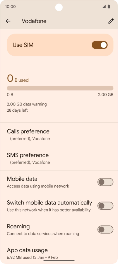 Press the indicator to activate your eSIM.