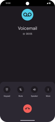 Press the end call icon.