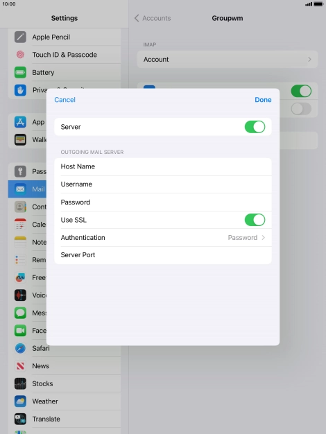 Press Authentication.