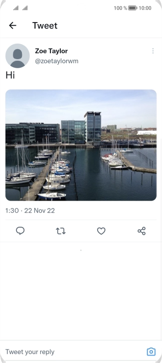 Press the text input field.