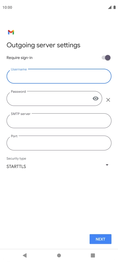 Press the field below 