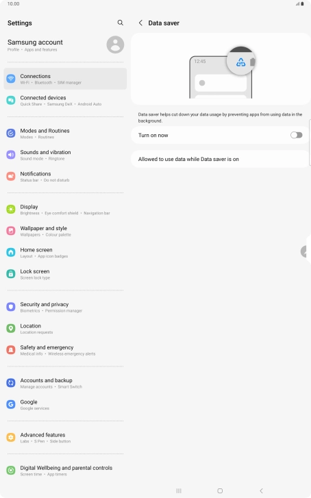 Press the indicator next to 
