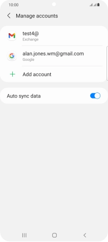 Press the required email account. Press the required email account.