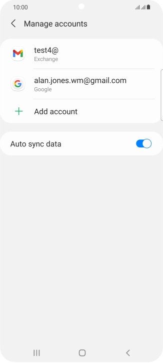 Press the required email account. Press the required email account.