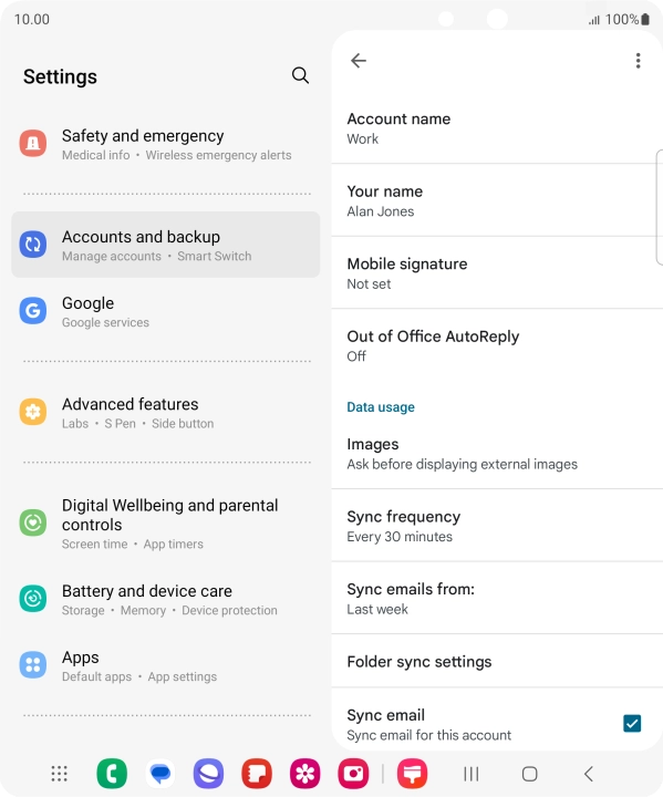 Press Account name and key in the required name.
