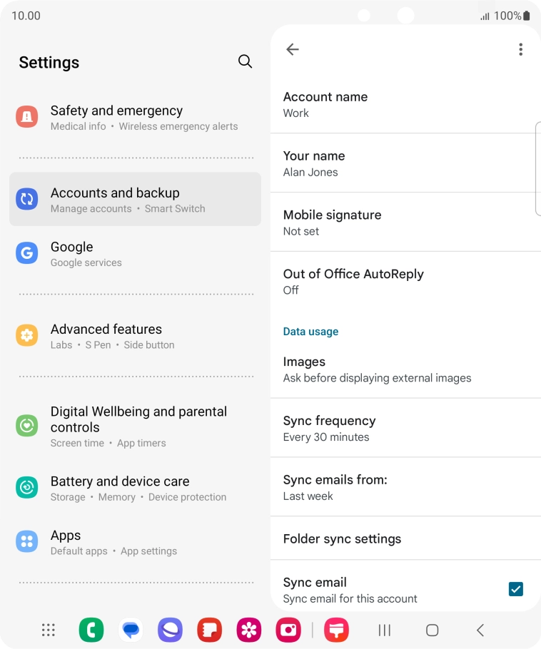 Press Account name and key in the required name.