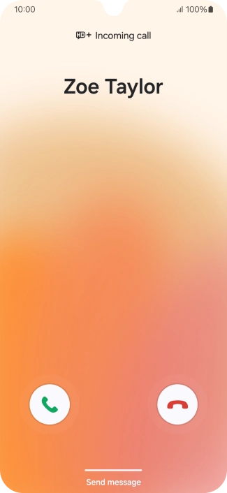 Press and drag the accept call icon right.