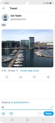 Write your reply and press Reply.