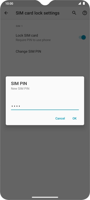 Key in a new four-digit PIN and press OK.