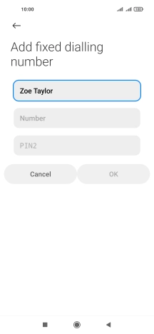 Press Number and key in the required phone number.