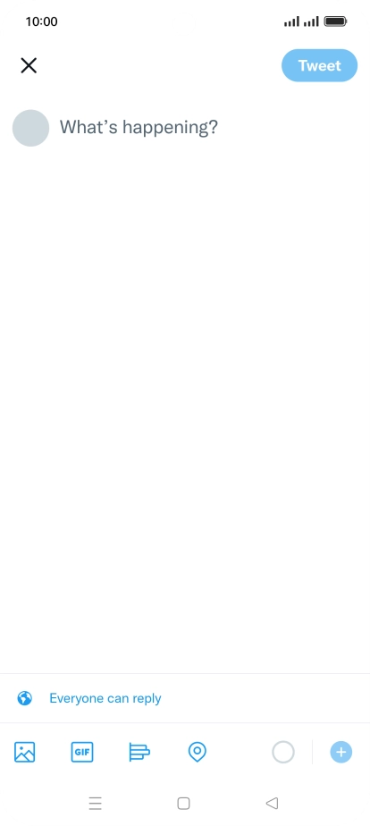 Press the text input field.