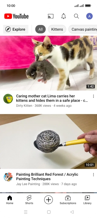 Press the upload icon.