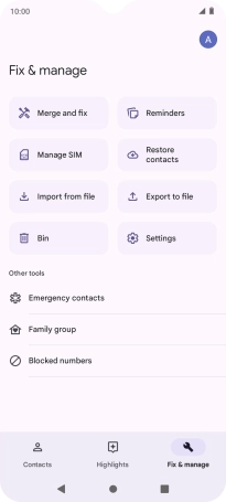 Press Manage SIM. Press Manage SIM.