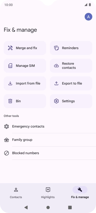Press Manage SIM. Press Manage SIM.