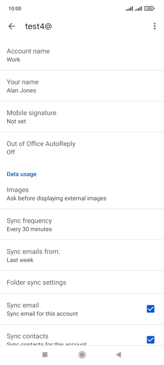 Press Account name and key in the required name. Press Account name and key in the required name.